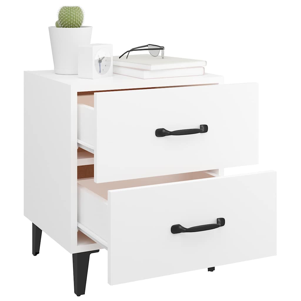 vidaXL Bedside Cabinets 2pcs White 40x35x47,5 cm