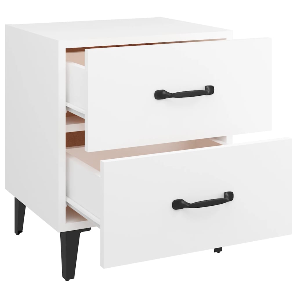 vidaXL Bedside Cabinets 2pcs White 40x35x47.5 cm