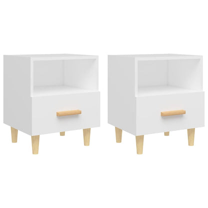 vidaXL Bedside Cabinets 2 pcs White 40x35x47 cm