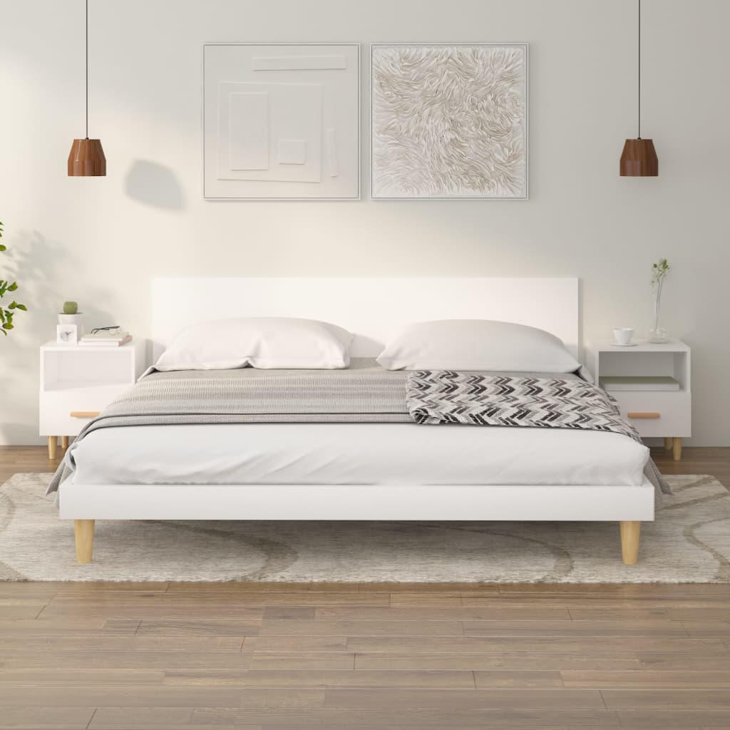 vidaXL Bedside Cabinets 2 pcs White 40x35x47 cm