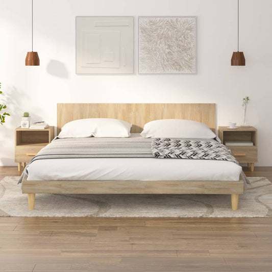 vidaXL Bedside Cabinets 2 pcs Sonoma Oak 40x35x47 cm