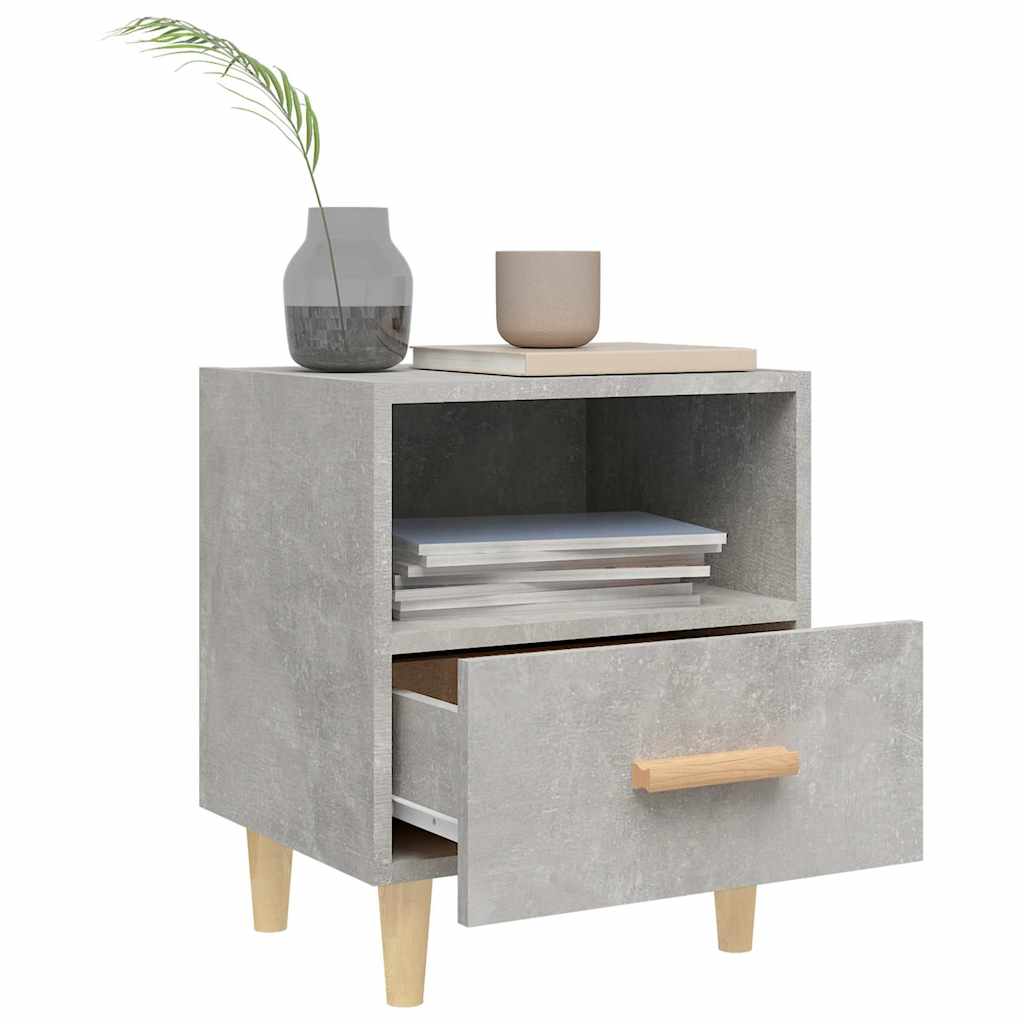 vidaXL Bedside Cabinets 2 pcs Concrete Grey 40x35x47 cm