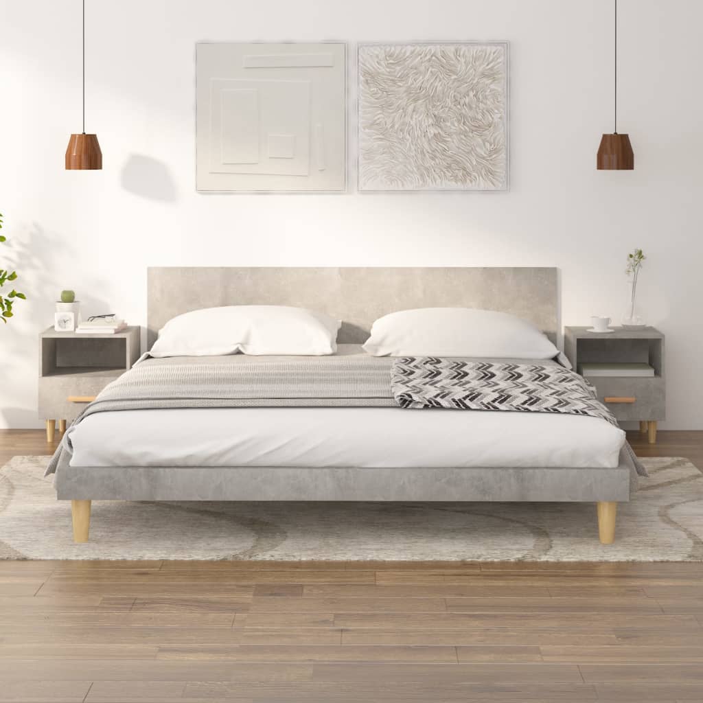 vidaXL Bedside Cabinets 2 pcs Concrete Grey 40x35x47 cm
