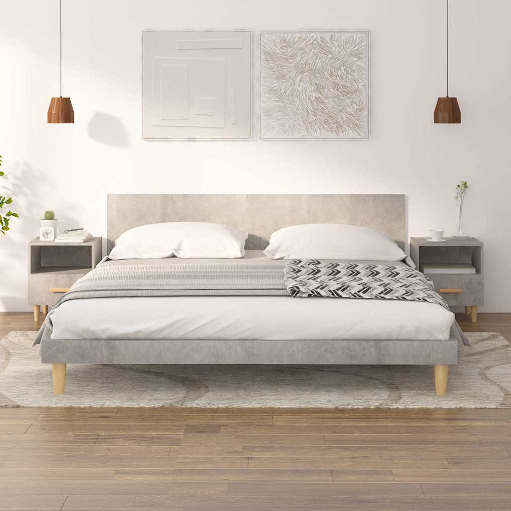 vidaXL Bedside Cabinets 2 pcs Concrete Grey 40x35x47 cm