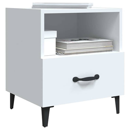 vidaXL Bedside Cabinet White Engineered Wood