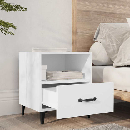 vidaXL Bedside Cabinet White Engineered Wood
