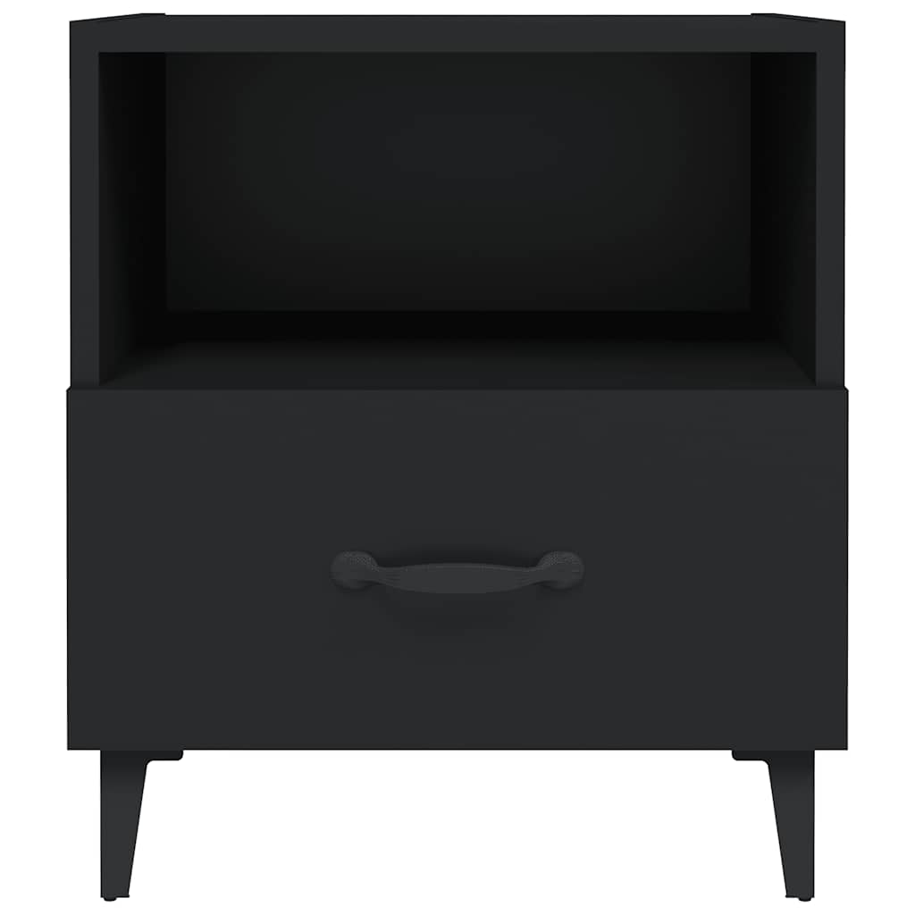 vidaXL Bedside Cabinet Black Engineered Wood
