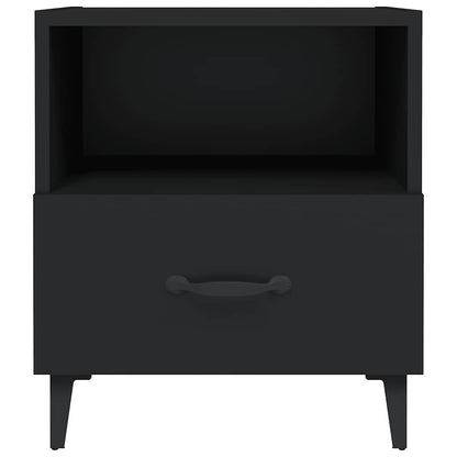 vidaXL Bedside Cabinet Black Engineered Wood