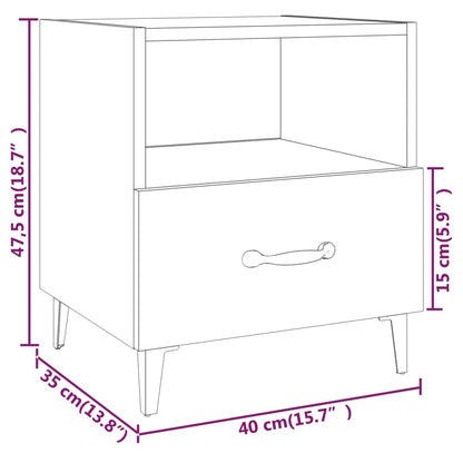 vidaXL Bedside Cabinet Sonoma Oak Engineered Wood