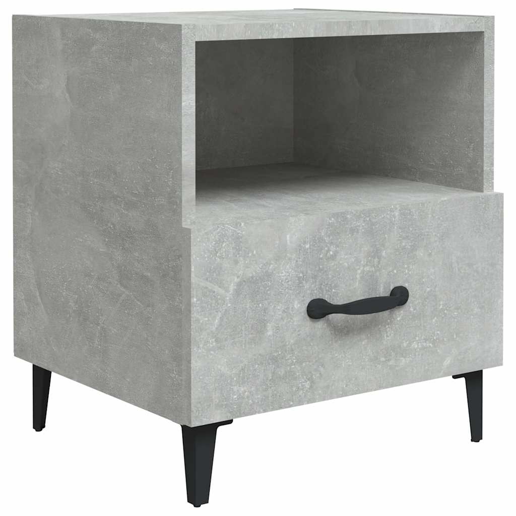 vidaXL Bedside Cabinet Concrete Grey Engineered Wood