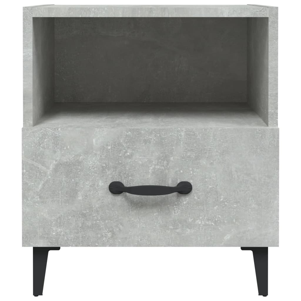 vidaXL Bedside Cabinet Concrete Grey Engineered Wood