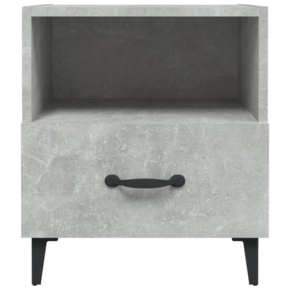 vidaXL Bedside Cabinet Concrete Grey Engineered Wood