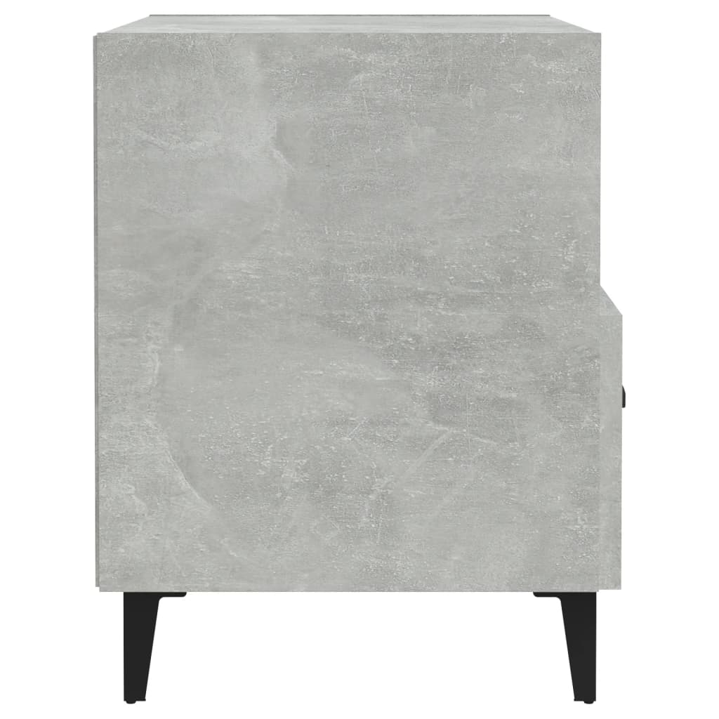 vidaXL Bedside Cabinet Concrete Grey Engineered Wood