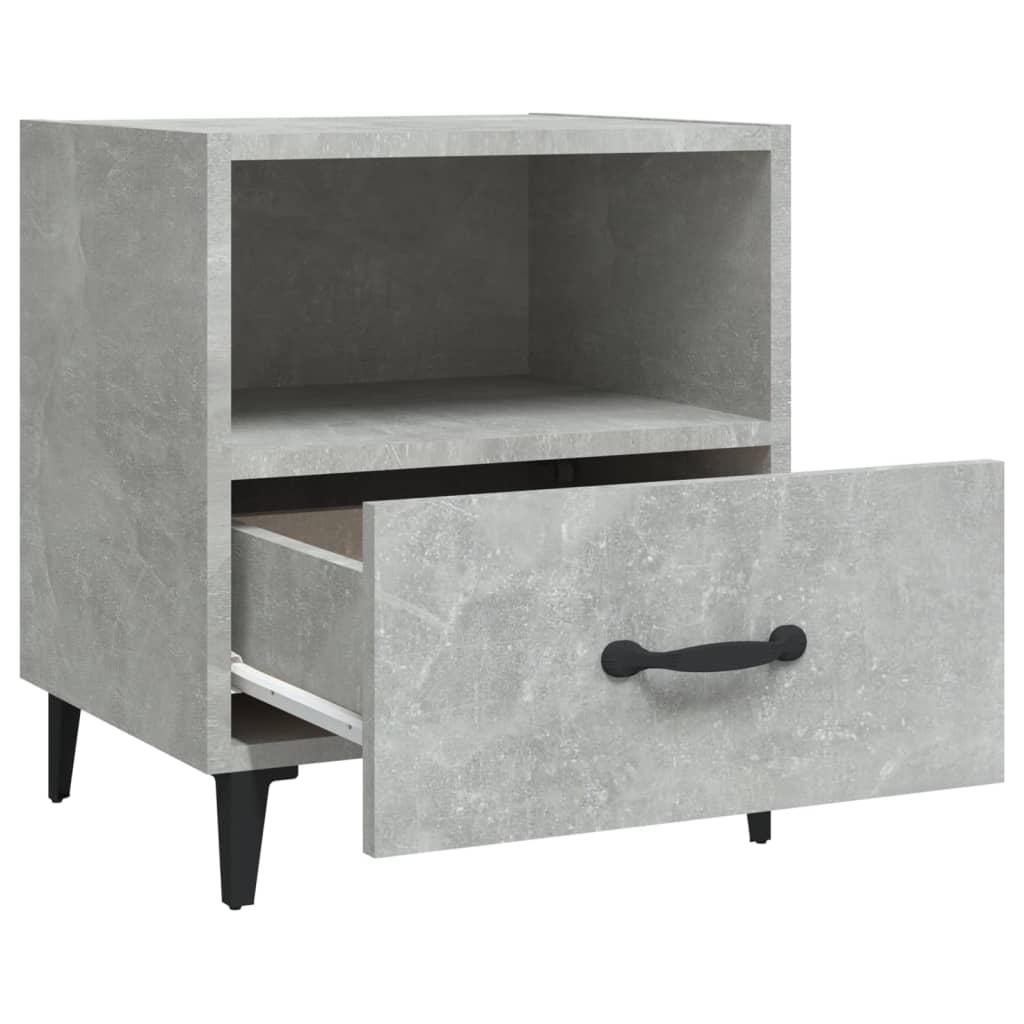 vidaXL Bedside Cabinet Concrete Grey Engineered Wood