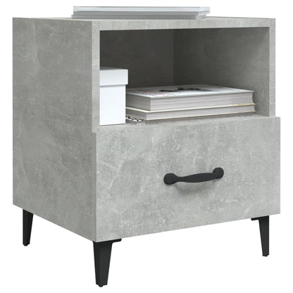vidaXL Bedside Cabinet Concrete Grey Engineered Wood