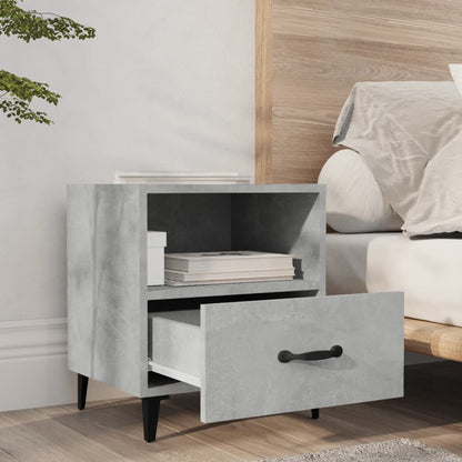 vidaXL Bedside Cabinet Concrete Grey Engineered Wood