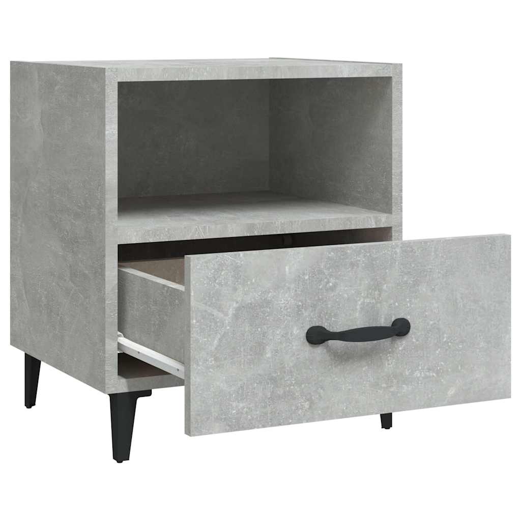 vidaXL Bedside Cabinets 2 pcs Concrete Grey Engineered Wood