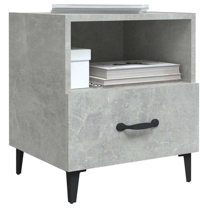 vidaXL Bedside Cabinets 2 pcs Concrete Grey Engineered Wood