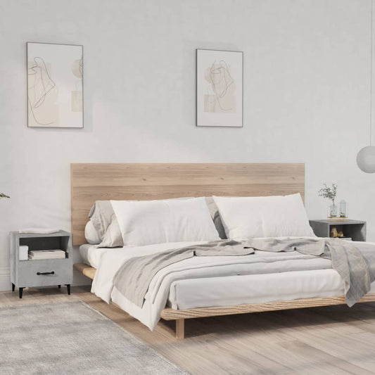 vidaXL Bedside Cabinets 2 pcs Concrete Grey Engineered Wood