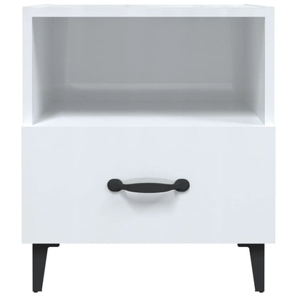 vidaXL Bedside Cabinets 2 pcs High Gloss White Engineered Wood