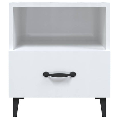 vidaXL Bedside Cabinets 2 pcs High Gloss White Engineered Wood