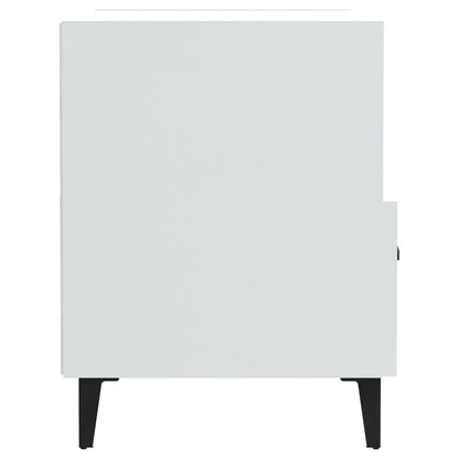 vidaXL Bedside Cabinets 2 pcs High Gloss White Engineered Wood