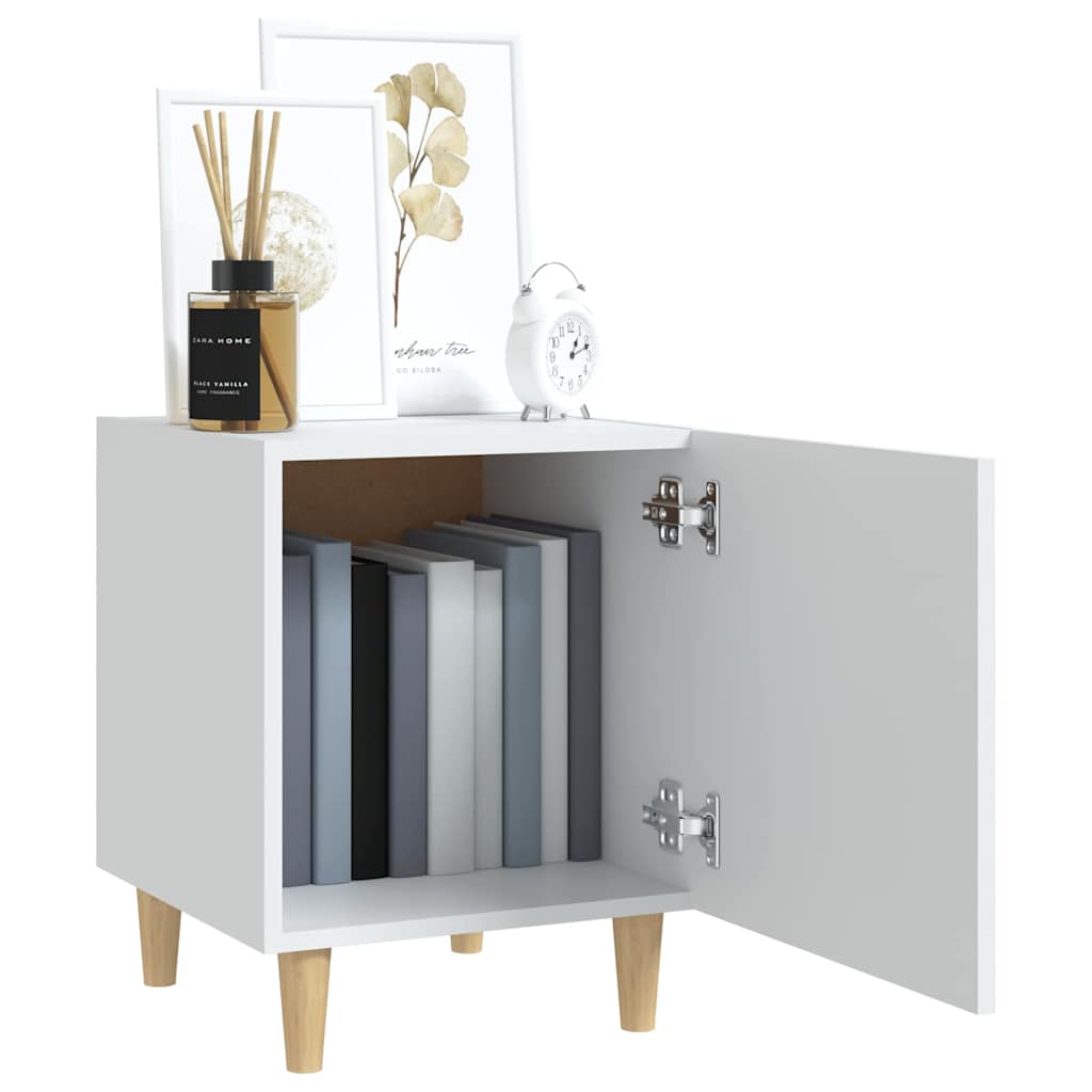 vidaXL Bedside Cabinet White Engineered Wood