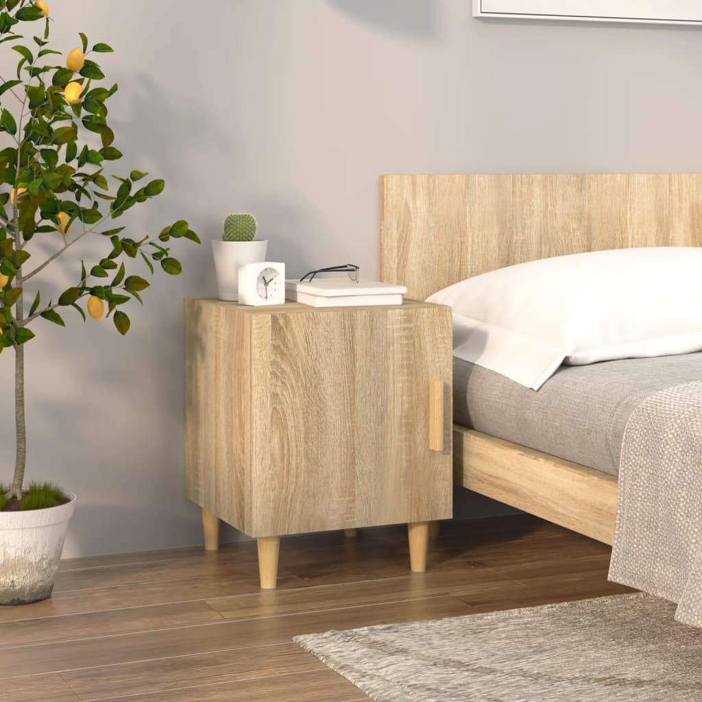 vidaXL Bedside Cabinet Sonoma Oak Engineered Wood