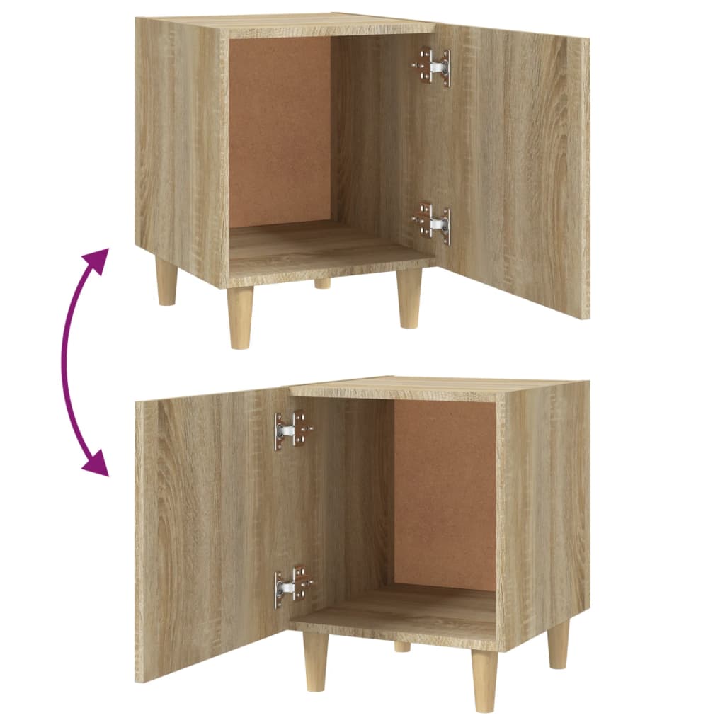 vidaXL Bedside Cabinets 2 pcs Sonoma Oak Engineered Wood