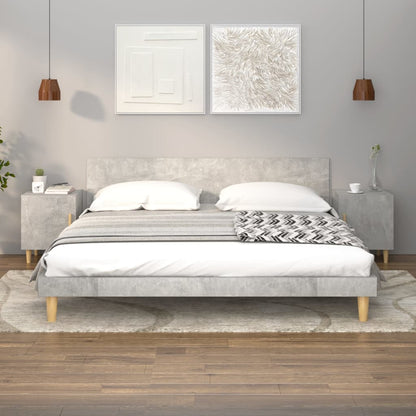 vidaXL Bedside Cabinet Concrete Grey Engineered Wood