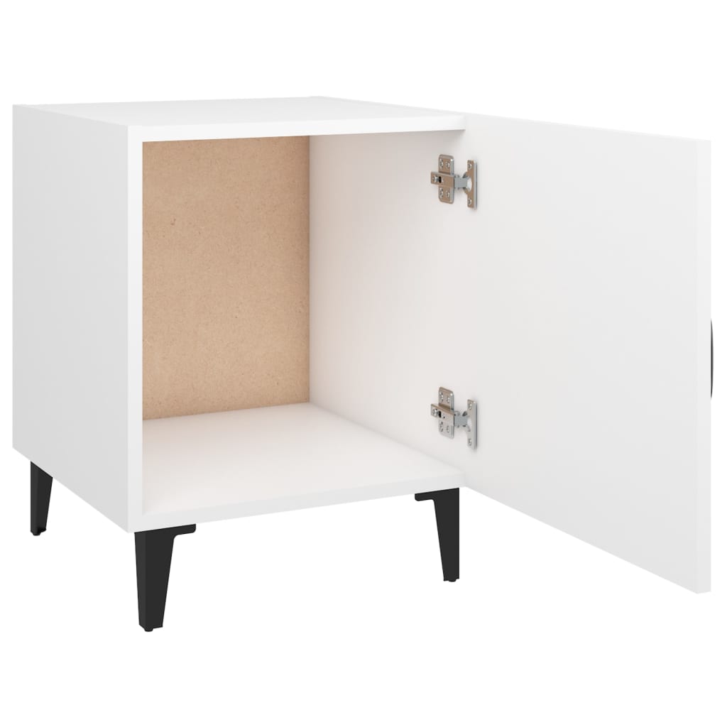 vidaXL Bedside Cabinets 2 pcs White Engineered Wood