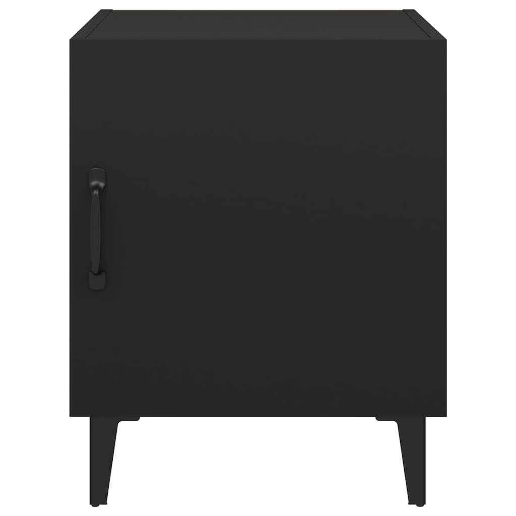 vidaXL Bedside Cabinets 2 pcs Black Engineered Wood
