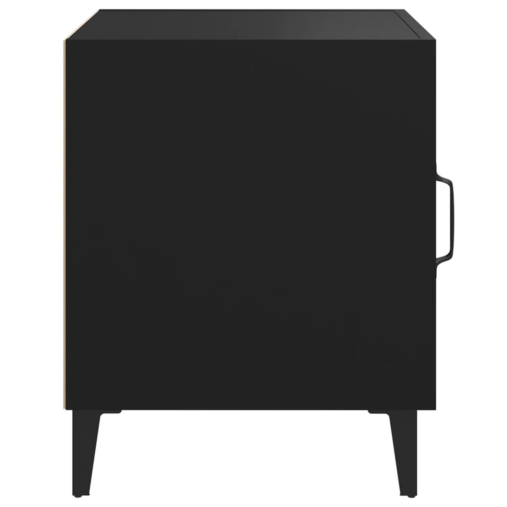 vidaXL Bedside Cabinets 2 pcs Black Engineered Wood