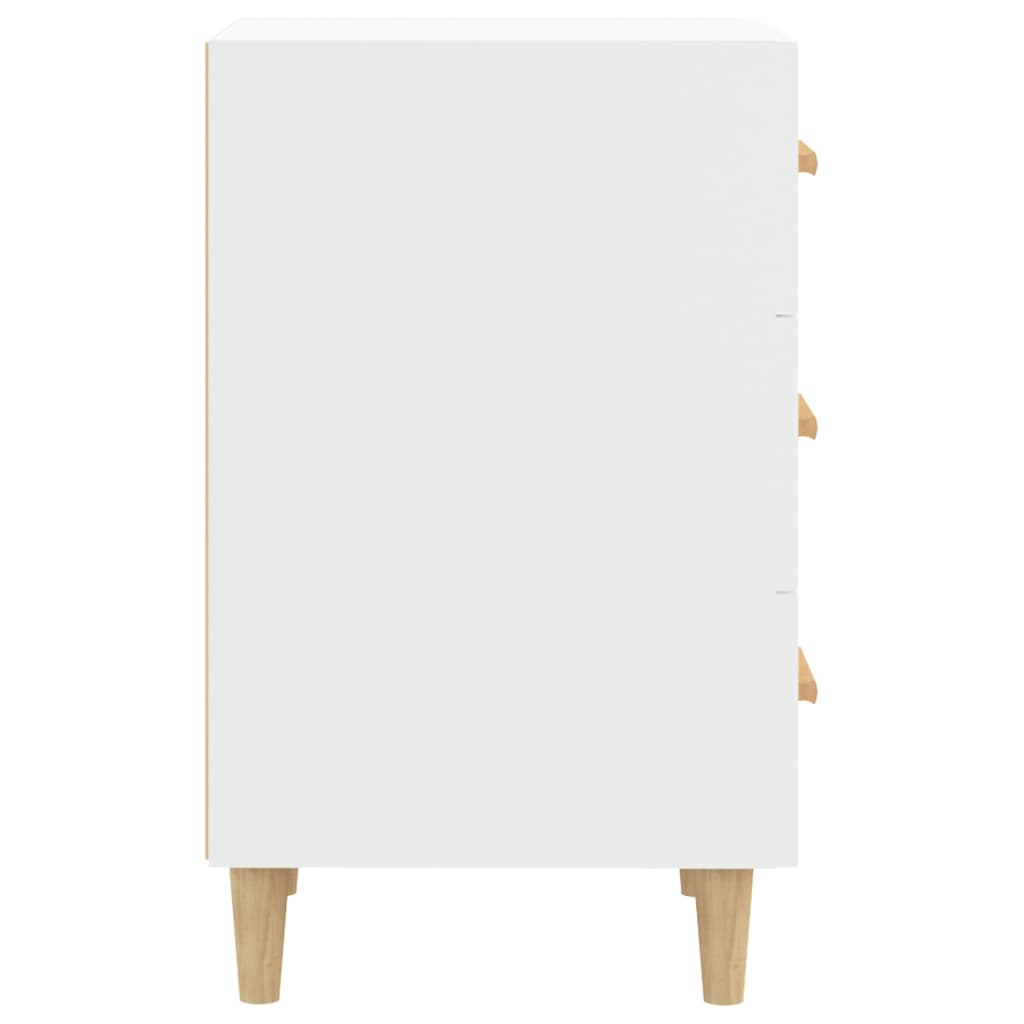 vidaXL Bedside Cabinet White 40x40x66 cm Engineered Wood
