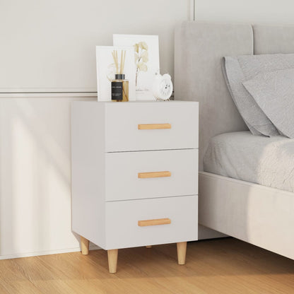 vidaXL Bedside Cabinet White 40x40x66 cm Engineered Wood