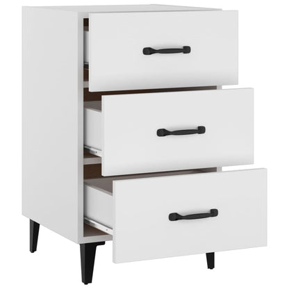 vidaXL Bedside Cabinet White 40x40x66 cm Engineered Wood