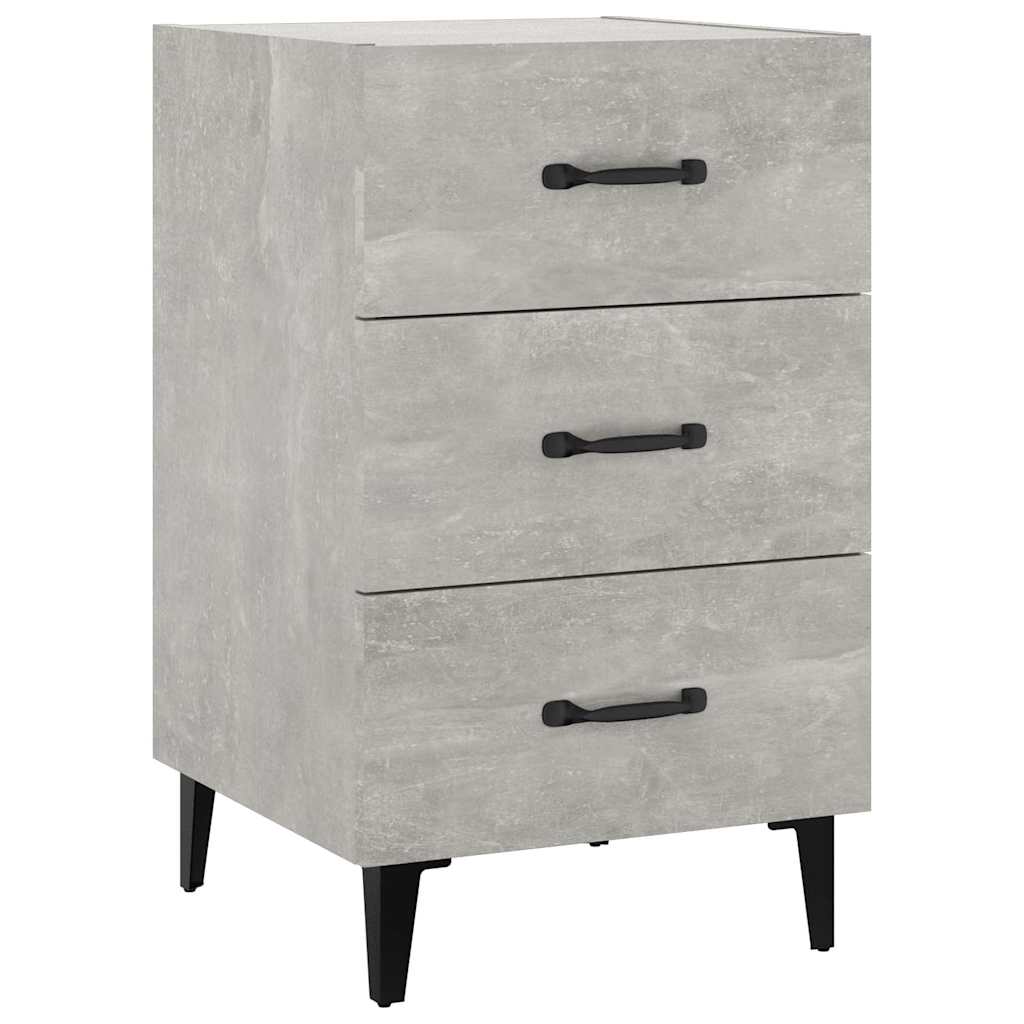 vidaXL Bedside Cabinet Concrete Grey 40x40x66 cm Engineered Wood