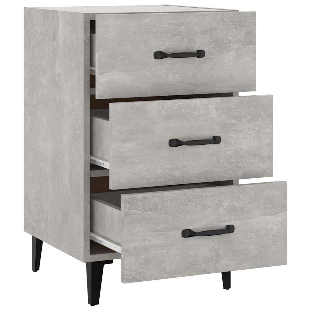 vidaXL Bedside Cabinet Concrete Grey 40x40x66 cm Engineered Wood