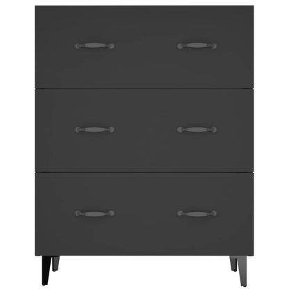 vidaXL Sideboard Black 69.5x34x90 cm Engineered Wood