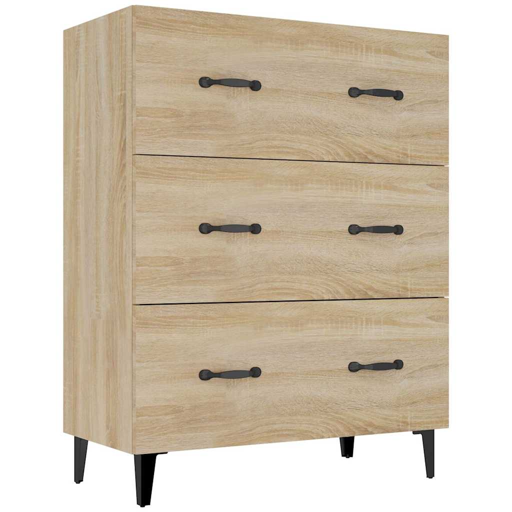 vidaXL Sideboard Sonoma Oak 69,5x34x90 cm Engineered Wood
