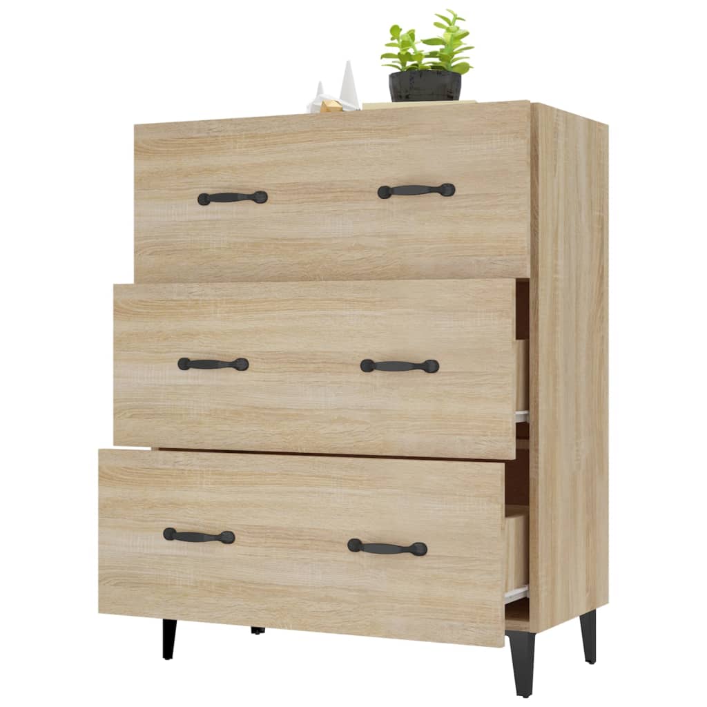 vidaXL Sideboard Sonoma Oak 69.5x34x90 cm Engineered Wood