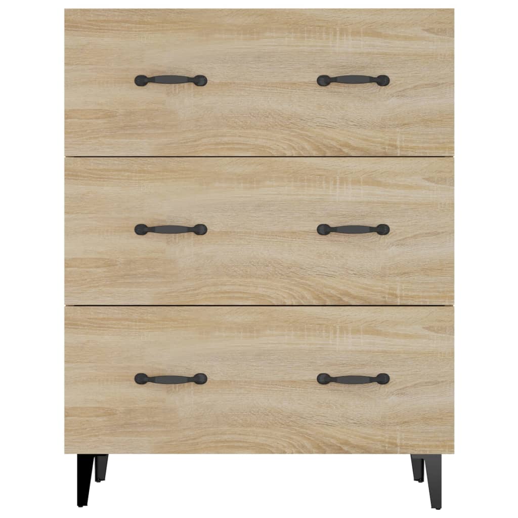 vidaXL Sideboard Sonoma Oak 69.5x34x90 cm Engineered Wood