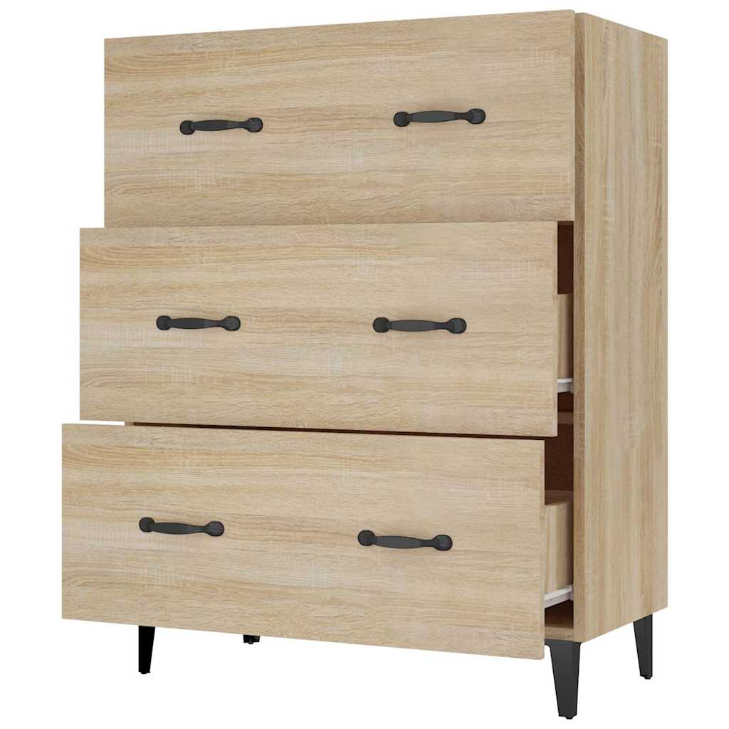 vidaXL Sideboard Sonoma Oak 69,5x34x90 cm Engineered Wood