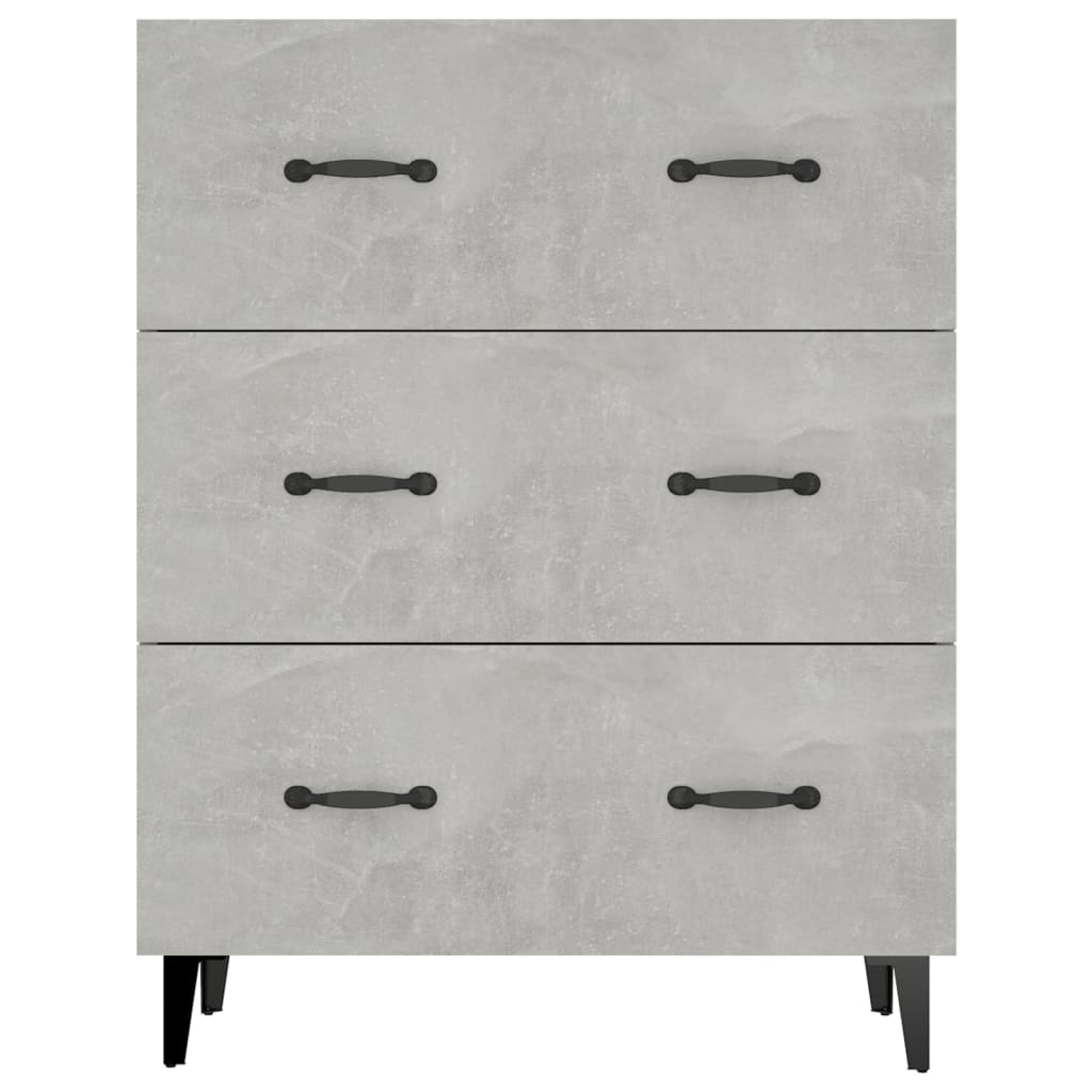 vidaXL Sideboard Concrete Grey 69.5x34x90 cm Engineered Wood