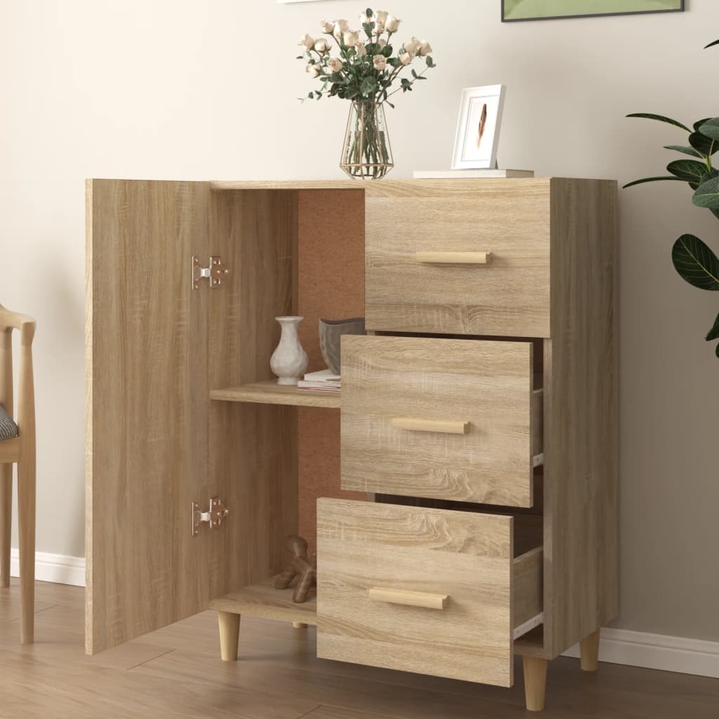 vidaXL Sideboard Sonoma Oak 69.5x34x90 cm Engineered Wood