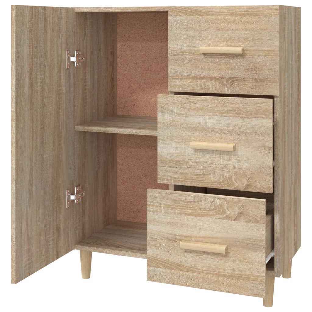 vidaXL Sideboard Sonoma Oak 69.5x34x90 cm Engineered Wood