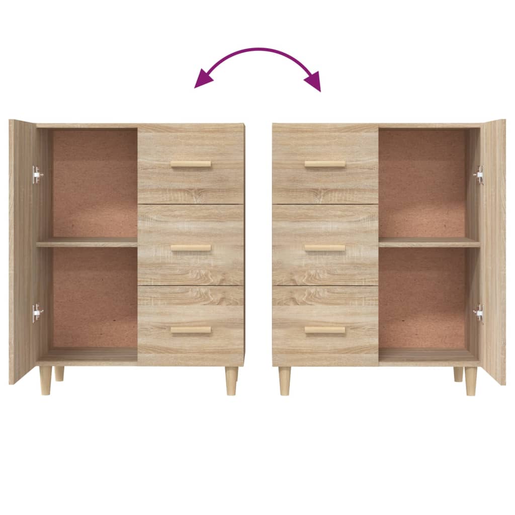 vidaXL Sideboard Sonoma Oak 69.5x34x90 cm Engineered Wood