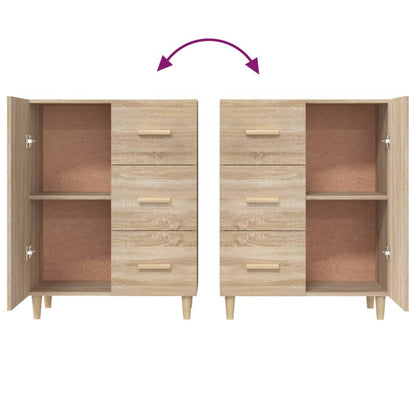 vidaXL Sideboard Sonoma Oak 69.5x34x90 cm Engineered Wood