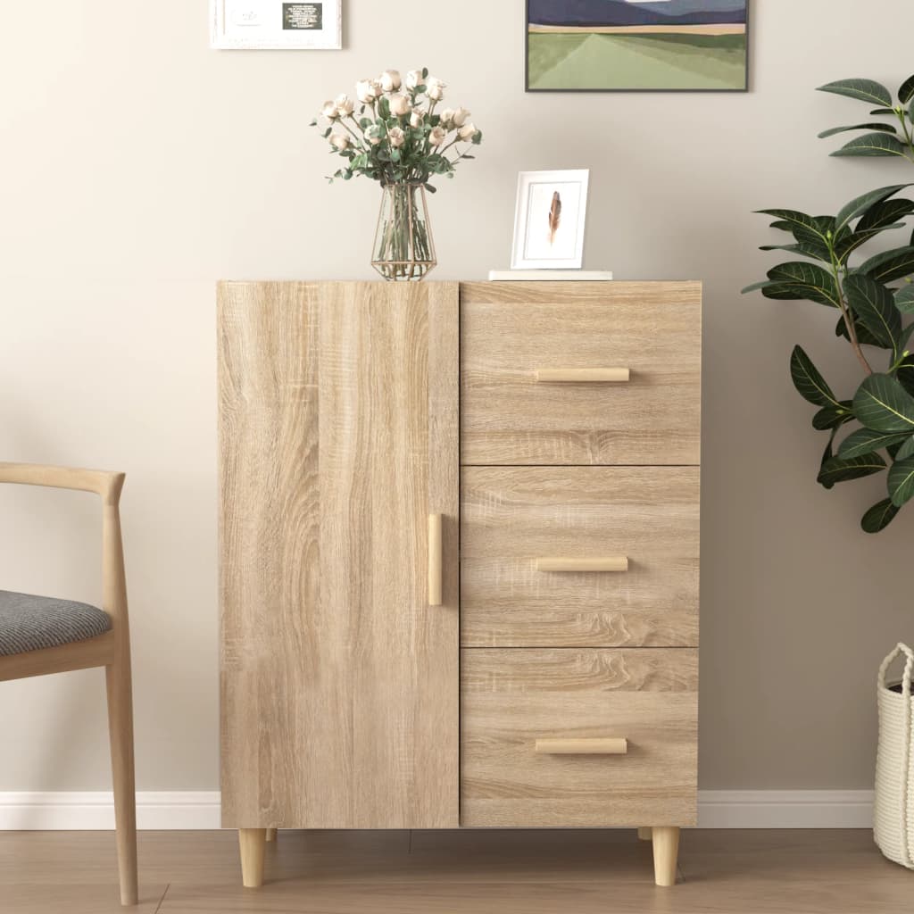 vidaXL Sideboard Sonoma Oak 69.5x34x90 cm Engineered Wood