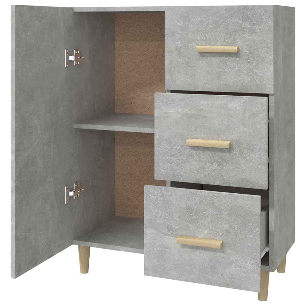 vidaXL Sideboard Concrete Grey 69.5x34x90 cm Engineered Wood